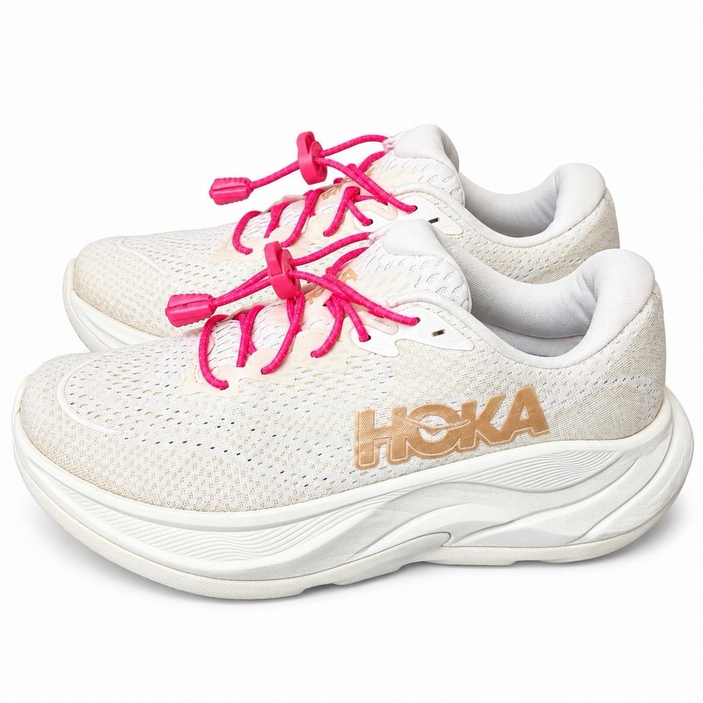 HOKA Rincon 4 Vanilla Cream 1155131 VCH Women's Size 6.5 B Running Shoes
